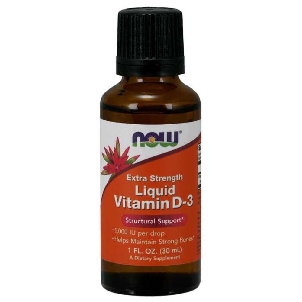 Vitamin D-3 Extra Strength 1000iu Liquid 30 ml - Now Foods / Βιταμίνη D3