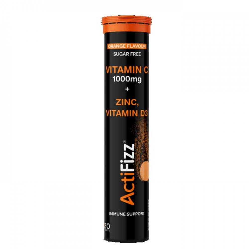 ActiFizz Vitamin C 1000mg with Zinc & Vitamin D Orange - Actihealth