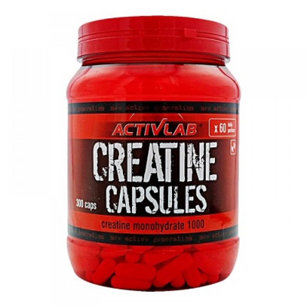 Creatine Capsules Monohydrate 1000 300 κάψουλες - Activlab / Κρεατίνη