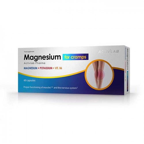 Magnesium (for cramps) with Potas + B6 60 caps - Activlab Pharma  Magnesium (for cramps) with Potas + B6 60 caps - Activlab Pharma