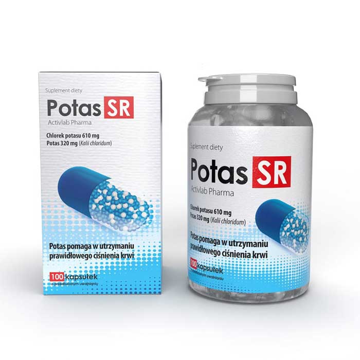 Potas SR (Potassium Slow Release) 100 caps - Activlab Pharma