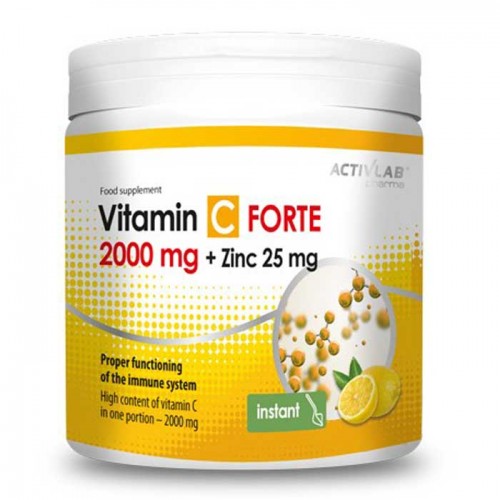 Vitamin C 2000mg + Zinc 25mg FORTE 500g - Activlab Vitamin C 2000mg + Zinc 25mg FORTE 500g - Activlab