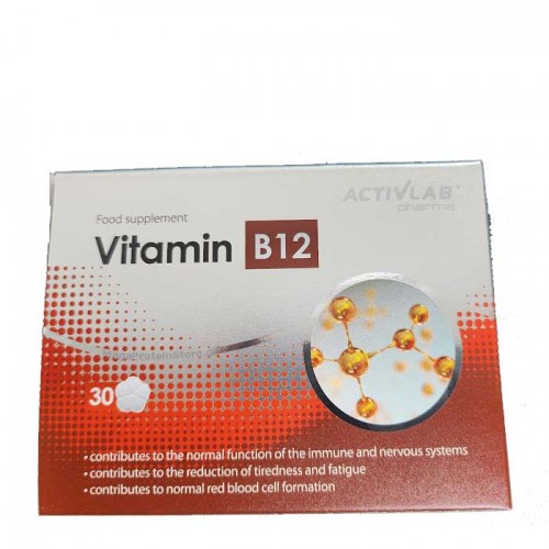 Vitamin B12 30 tabs - Activlab Pharma Vitamin B12 30 tabs - Activlab Pharma