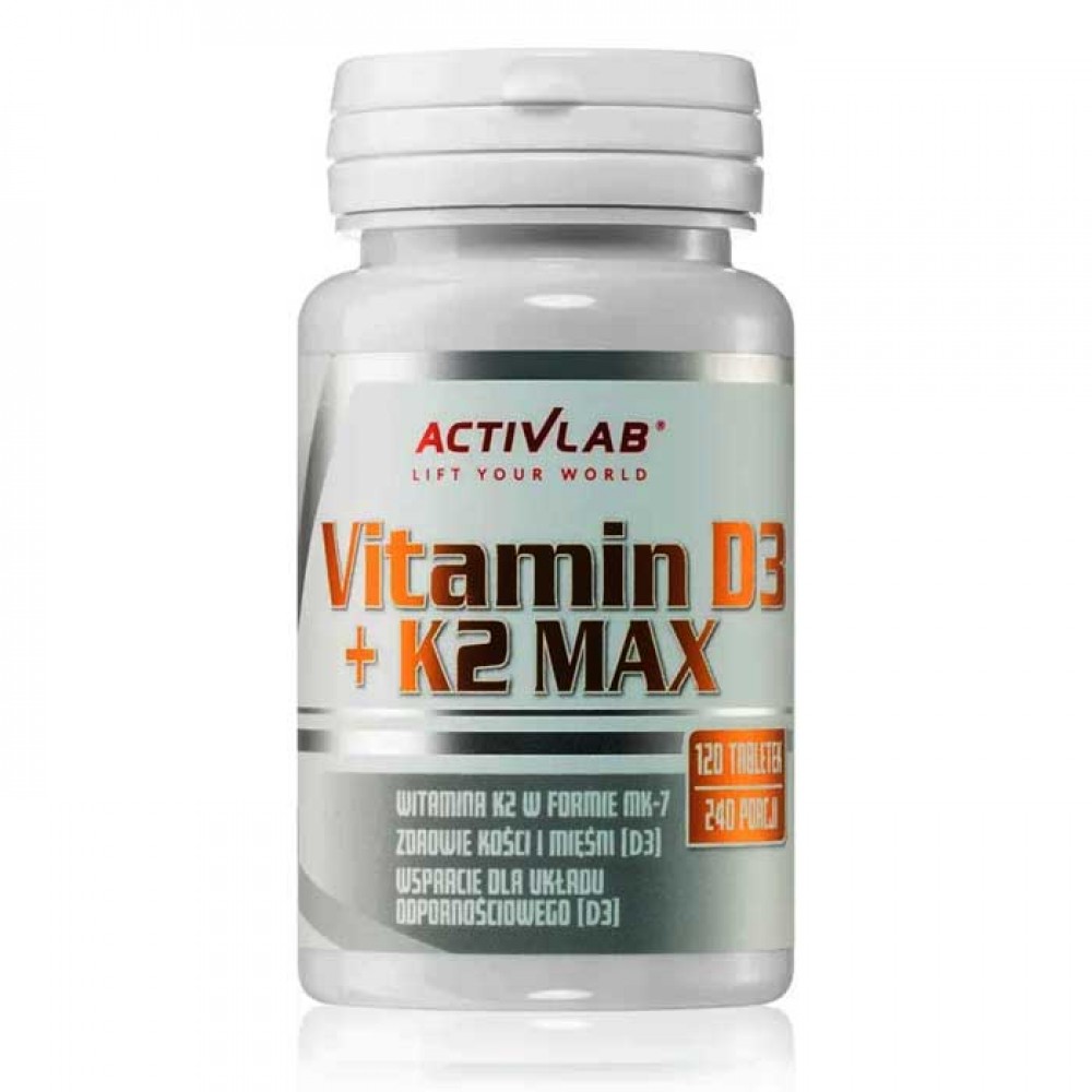 Vitamin D3 + K2 Max 120 tabs - ActivLab