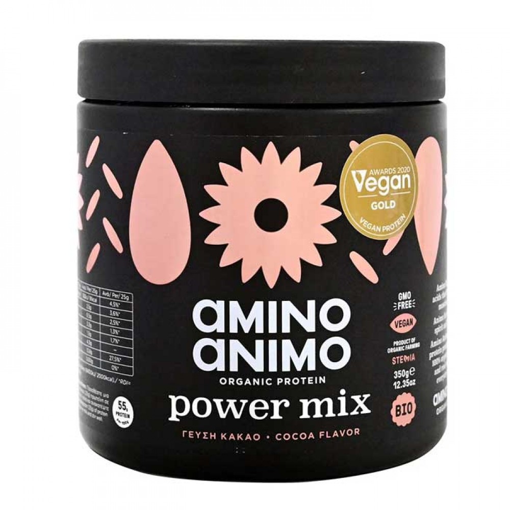Power Mix Cocoa 350gr - Amino Animo  / Organic Protein