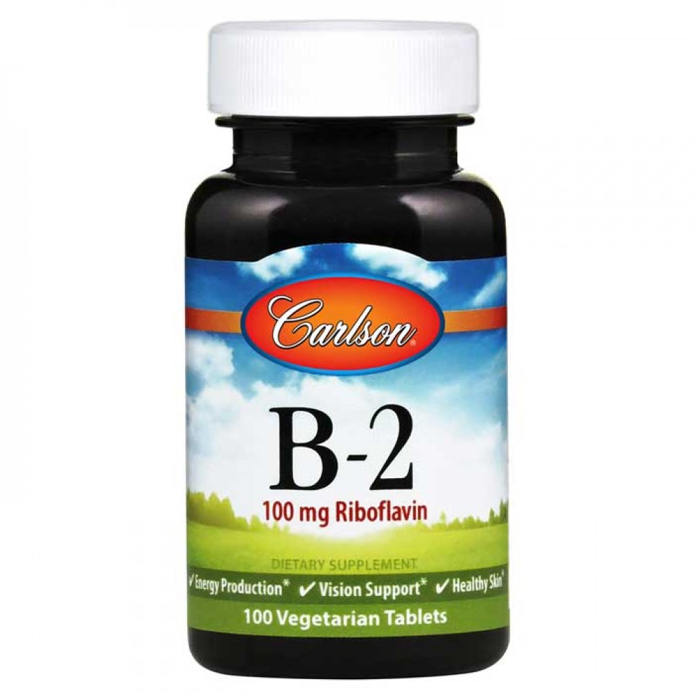 Vitamin B-2 100mg 100 veg tabs - Carlson Labs