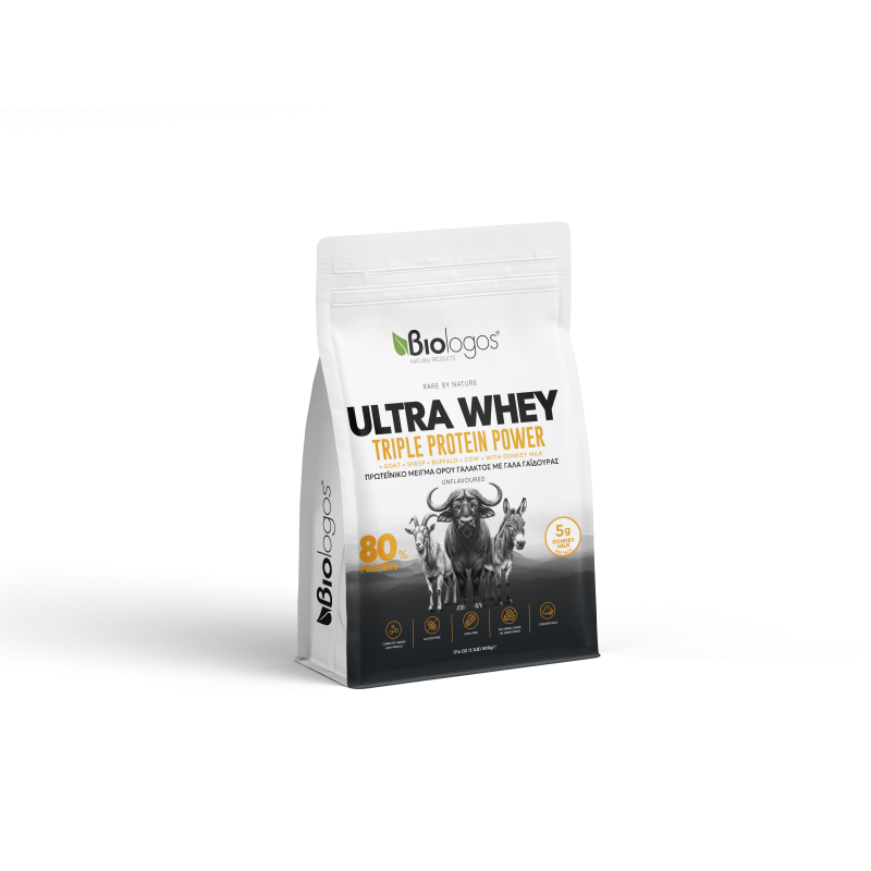 Ultra Whey Triple Protein Power 500gr - Biologos / Unflavoured (Φυσική)