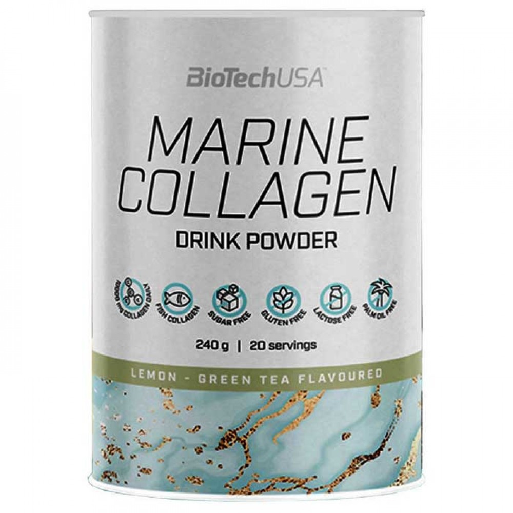 Marine Collagen Drink 240gr Green Tea Lemon - Biotech USA