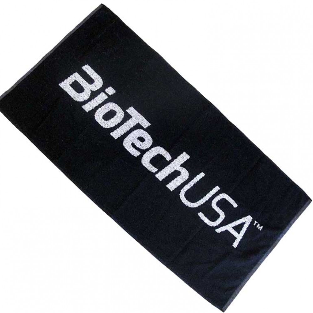 Towel 100x50 cm Black - BioTech USA /  Πετσέτα Γυμναστηρίου