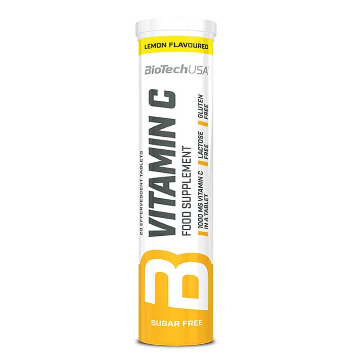 Vitamin C 20 αναβράζοντα δισκία Λεμόνι - Biotech USA