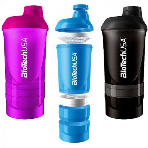 Wave+ Shaker 600ml (+200ml +150ml) - BioTech USA