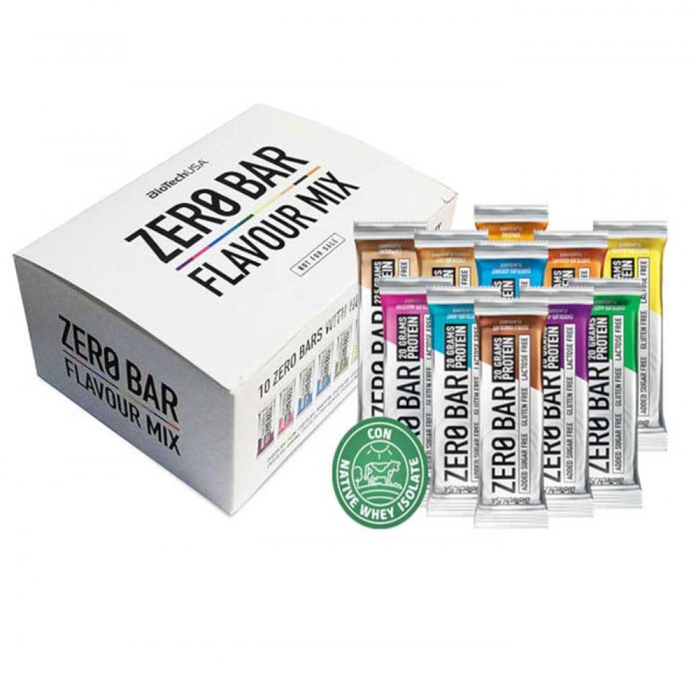 Zero Bar 10x 50gr Flavour Mix - Biotech USA