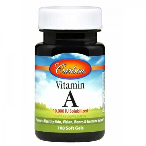 Vitamin A Solubilized 10000 IU 100 softgels - Carlson Labs Vitamin A Solubilized 10000 IU 100 softgels - Carlson Labs