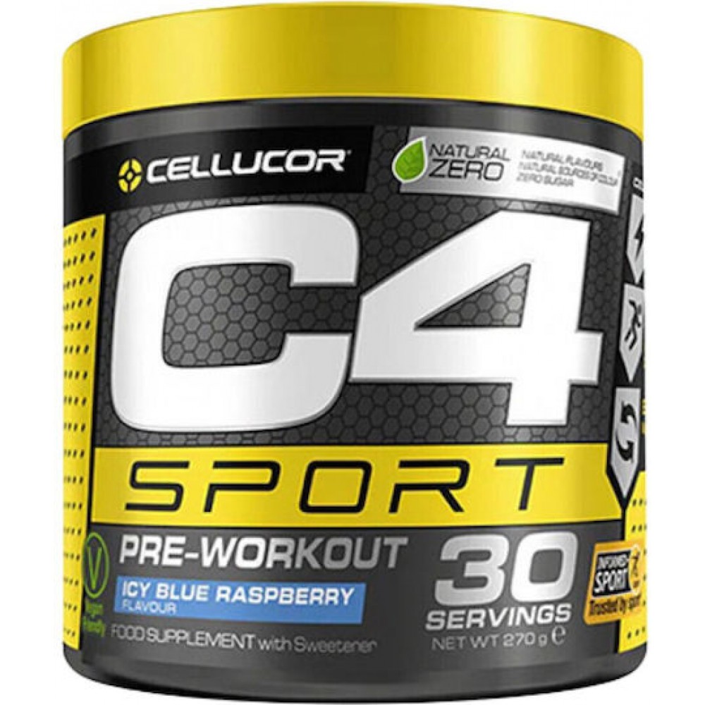 C4 SPORT PRE-WORKOUT 288G ICY BLUE RASPBERRY - CELLUCOR