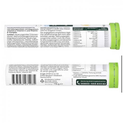 Magnesium + Vitamins E+C+B Complex 14 αναβράζοντα - DocMorris Magnesium + Vitamins E+C+B Complex 14 αναβράζοντα - DocMorris