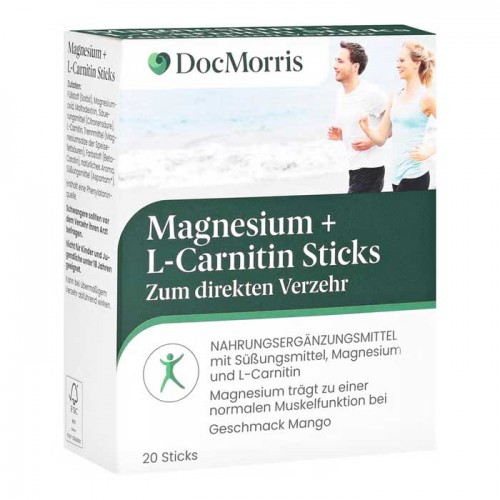 Magnesium + L-Carnitin 30g 20 Sticks  - DocMorris Magnesium + L-Carnitin 30g 20 Sticks  - DocMorris