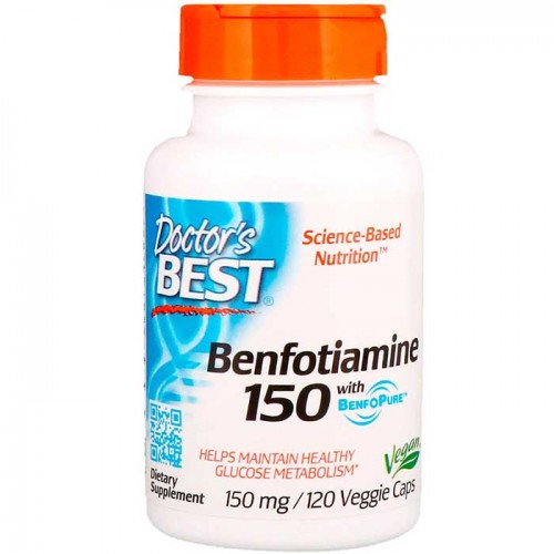 Benfotiamine with BenfoPure 150mg 120 vcaps - Doctor's Best Benfotiamine with BenfoPure 150mg 120 vcaps - Doctor's Best
