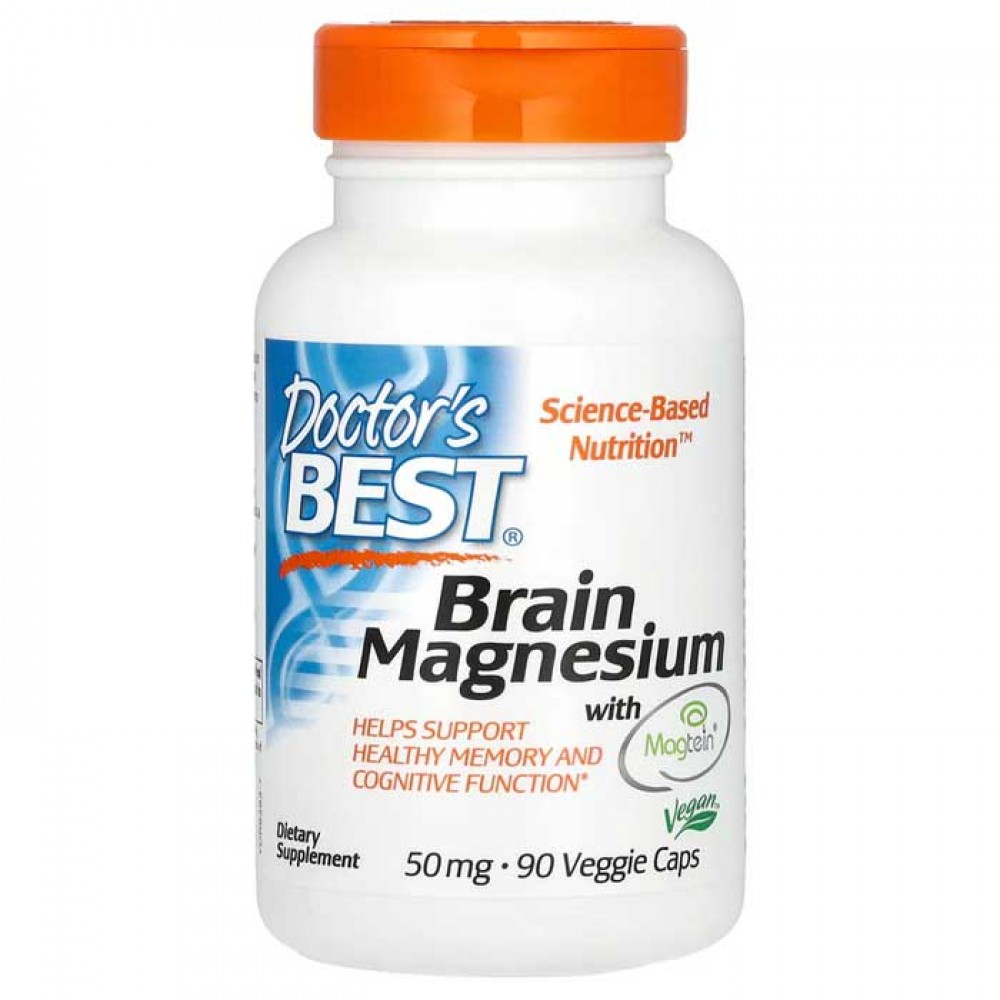 Brain Magnesium with Magtein 50mg 90 vcaps - Doctor's Best