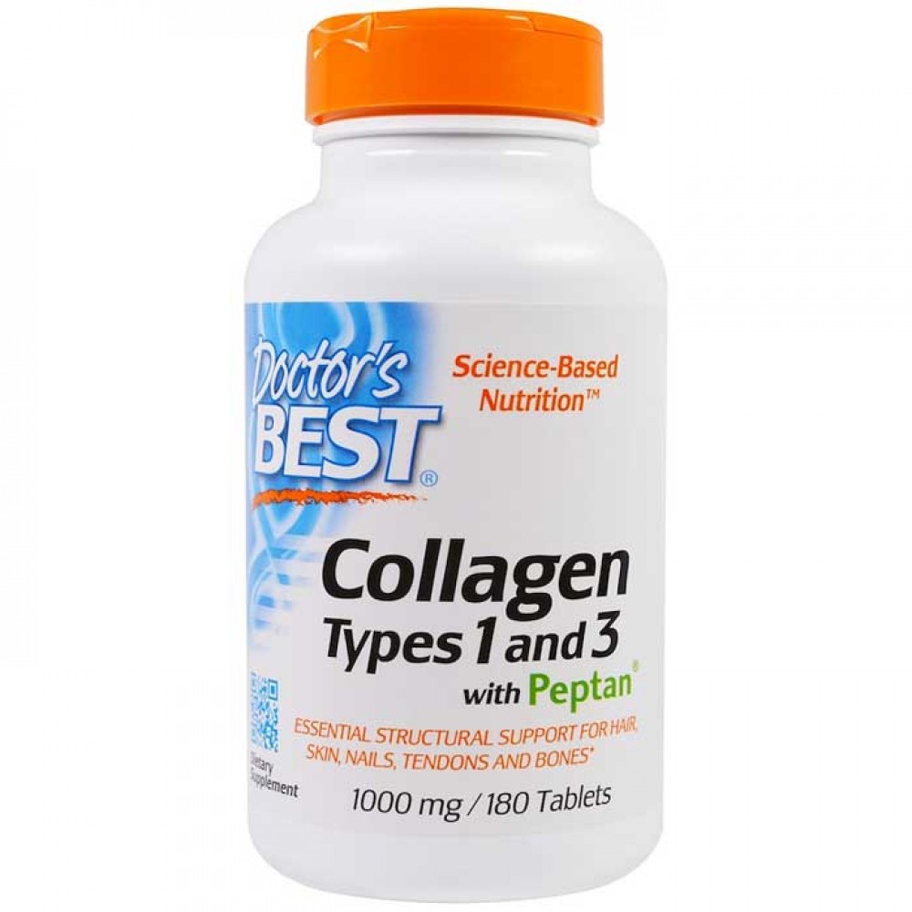 Collagen Types 1 & 3 with Peptan 1000mg 180tabs - Doctors Best