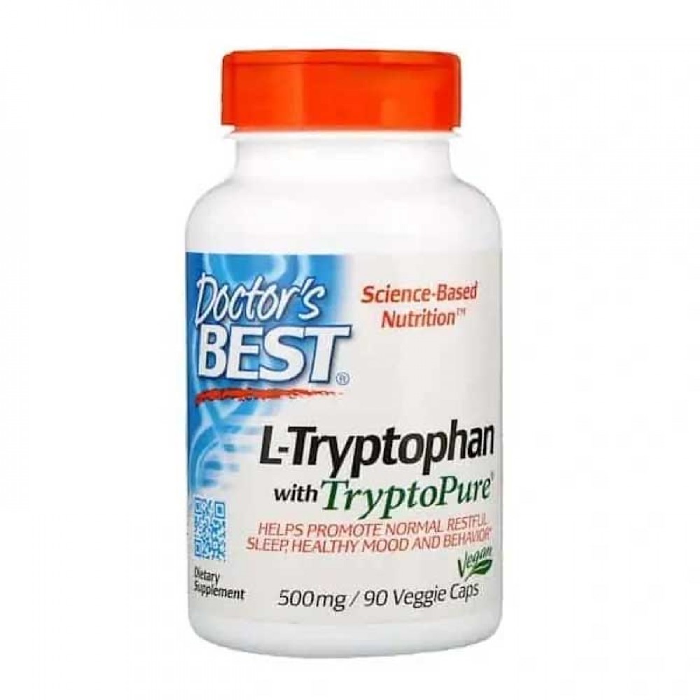 L-Tryptophan 500 mg 90 veggie caps - Doctor's Best L-Tryptophan 500 mg 90 veggie caps - Doctor's Best