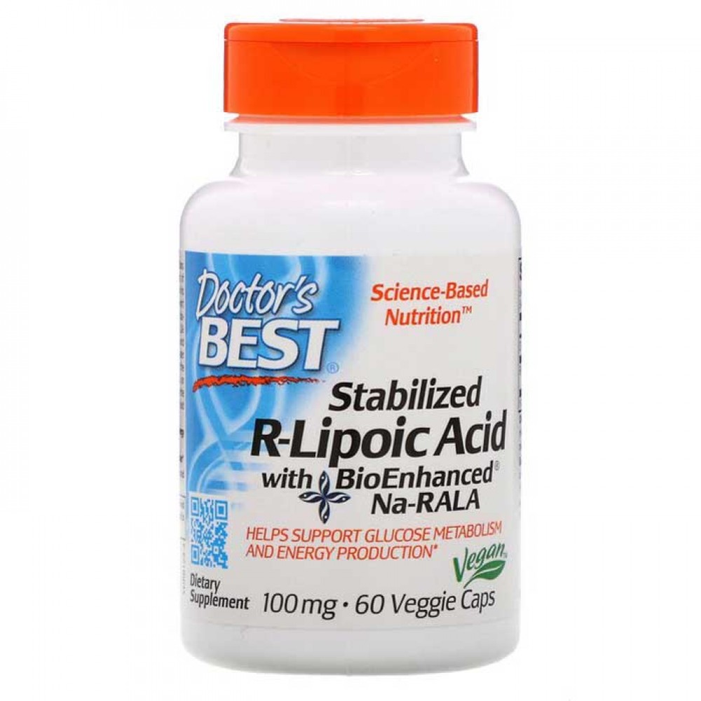 Stabilized R-Lipoic Acid with BioEnhanced Na-RALA 100mg 60 vcaps - Doctors Best