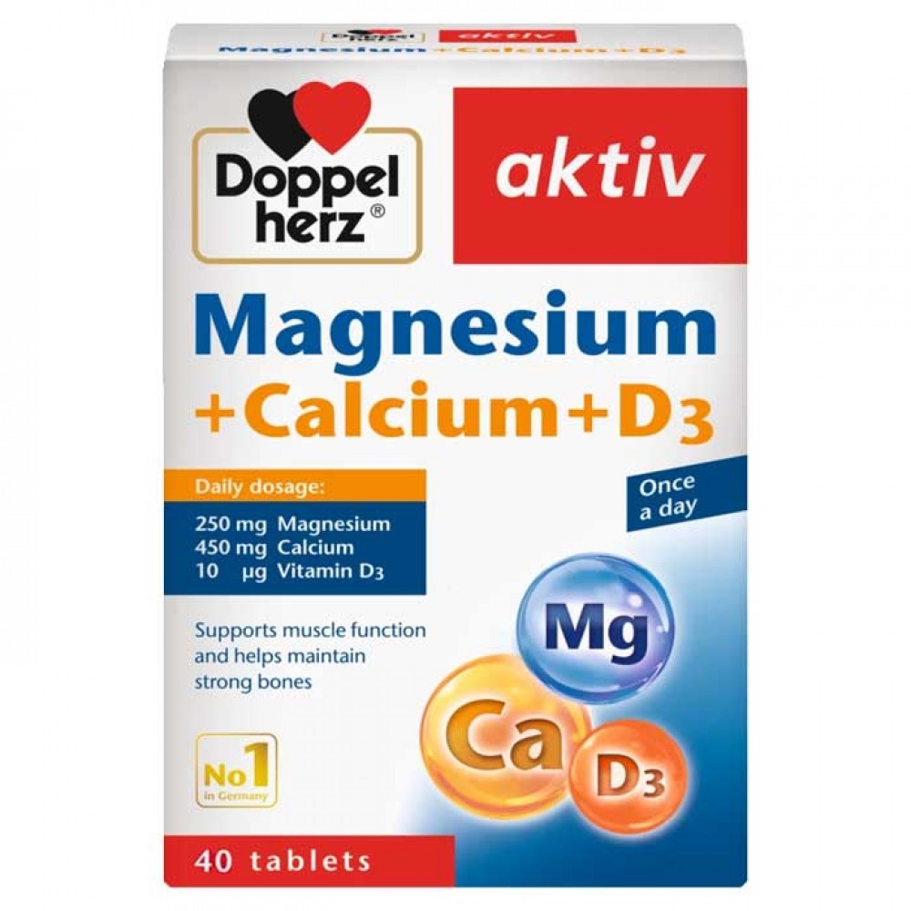 Magnesium + Calcium + Vitamin D3 40 tabs - Doppelherz Aktiv