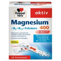 Μαγνήσιο 400 +Β6+Β12+Φολικό Οξύ (Magnesium) 20 Φακελάκια - Doppelherz