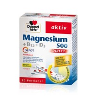 Μαγνήσιο 500 +Β12+D3 DEPOT 20 Φακελάκια - Doppelherz