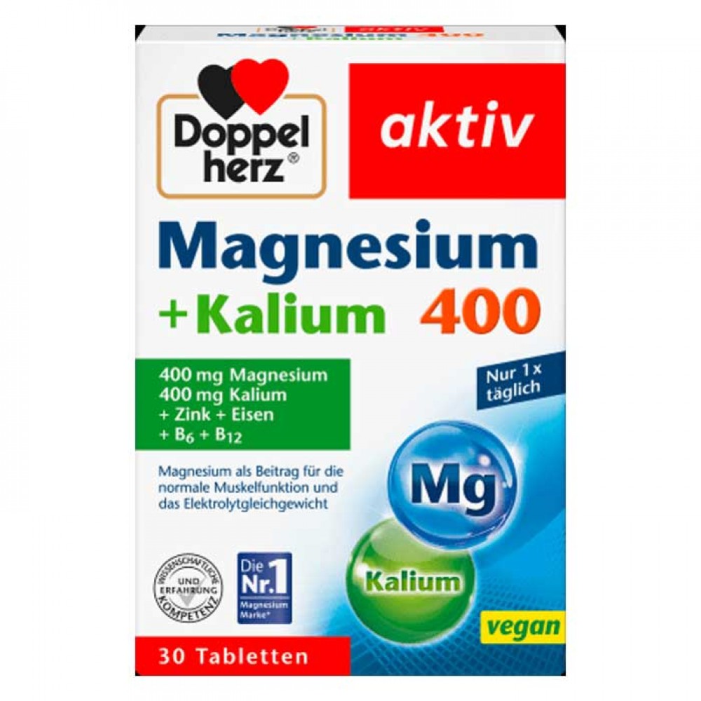 Magnesium + Kalium 400 30 tabs - Doppelherz / Μαγνήσιο Κάλιο