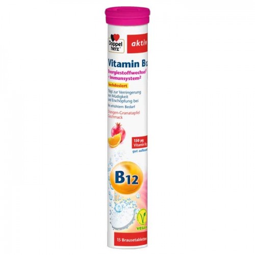Vitamin B12 15 effervescent tablets - DoppelHerz Vitamin B12 15 effervescent tablets - DoppelHerz