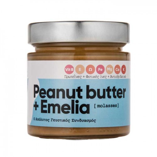 Φυστικοβούτυρο Απαλό με Μελάσα 200gr - Emelia Peanut butter Φυστικοβούτυρο Απαλό με Μελάσα 200gr - Emelia Peanut butter