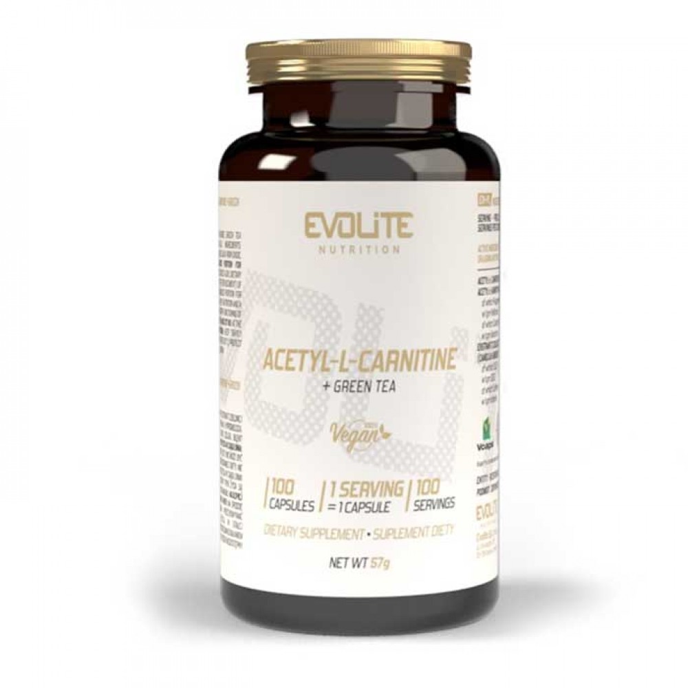 Acetyl L-Carnitine HCI Green Tea 100 κάψουλες - Evolite / Καρνιτίνη Λιποδιαλύτης