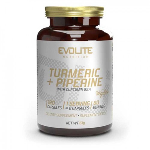 Turmeric + Piperine 120 caps - Evolite Turmeric + Piperine 120 caps - Evolite