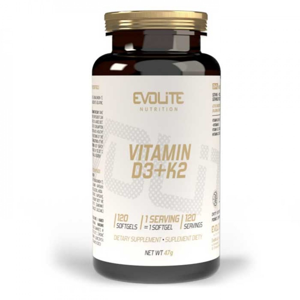 Vitamin D3+K2 120 softgels - Evolite Nutrition