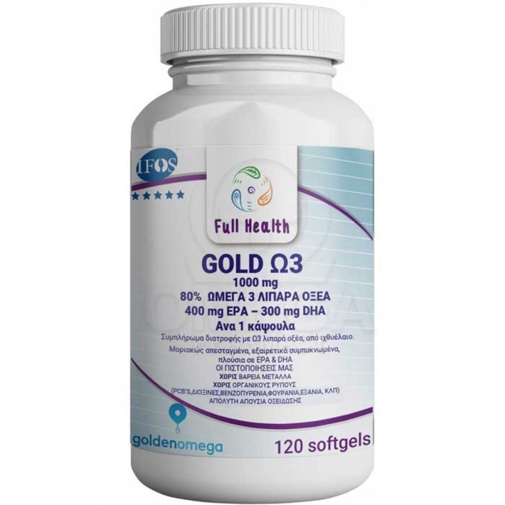 Gold Ω3 1000mg 120 softgels - Full Health / omega-3