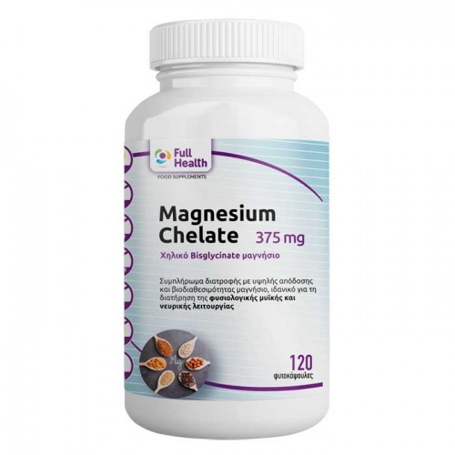 Magnesium Chelated 375mg 120 vcaps - Full Health