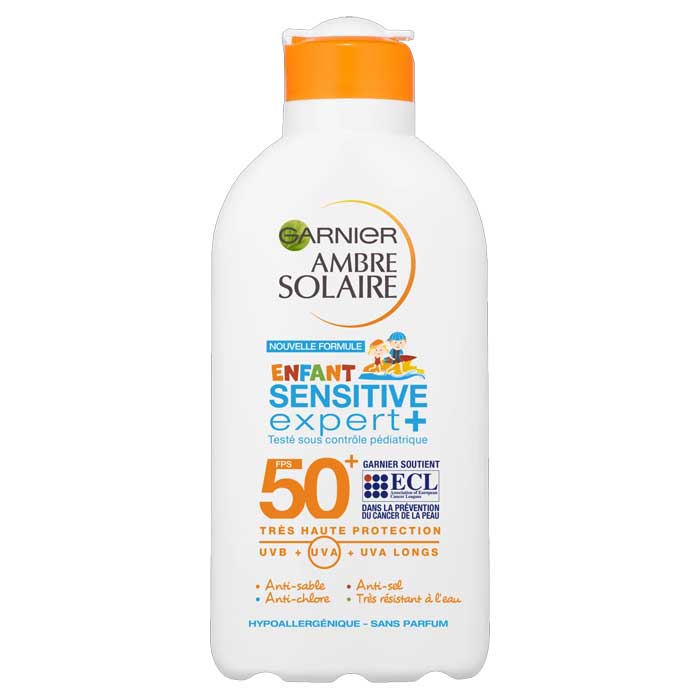 Enfant Sensitive Expert 50 spf Suncare Cream 200ml - Garnier Ambre Solaire