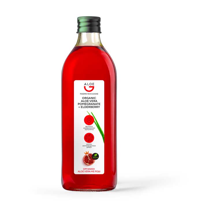 Genomed Aloe Πόσιμο Gel 1000ml γεύση Ρόδι