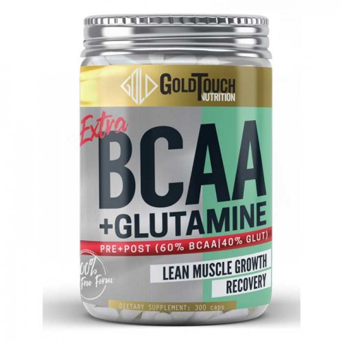 Extra BCAA + Glutamine 300caps - GoldTouch Nutrition Extra BCAA + Glutamine 300caps - GoldTouch Nutrition