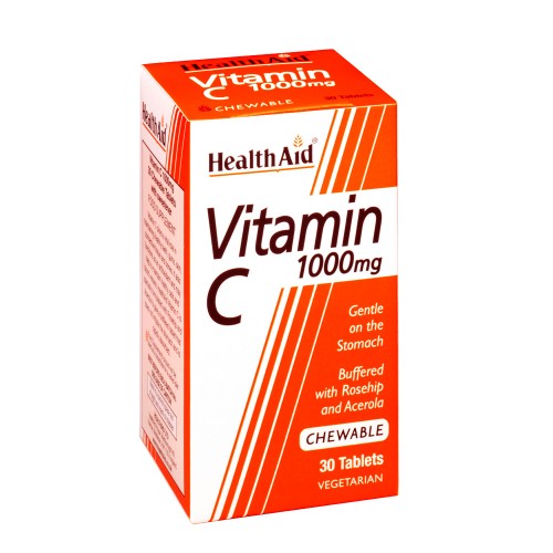 HEALTH AID VIT. C 1000mg  30 tablets (Μασσώμενη)