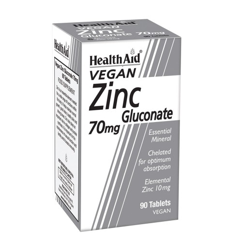 HEALTH AID ZINC Gluconate 70mg. 90 tablets