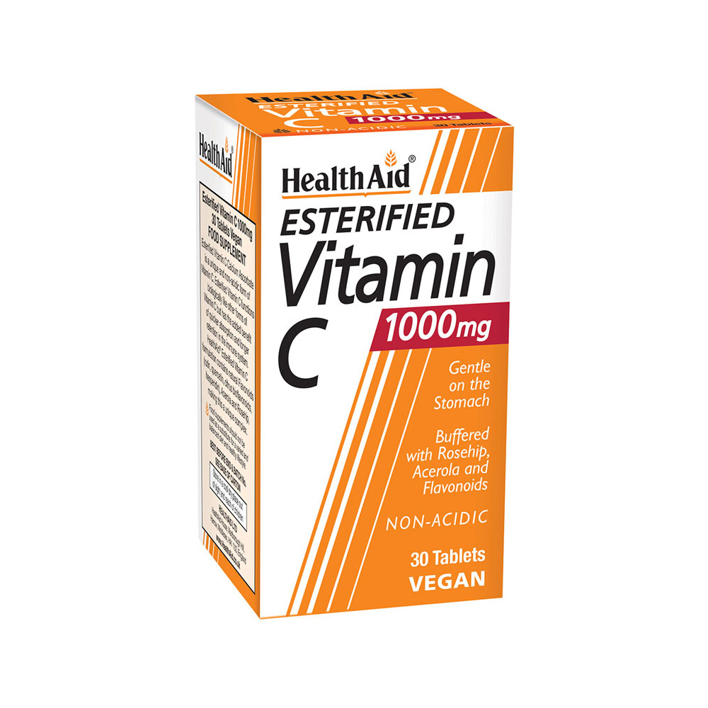 HEALTH AID ESTERIFIED VITAMIN C 1gr 30tbs
