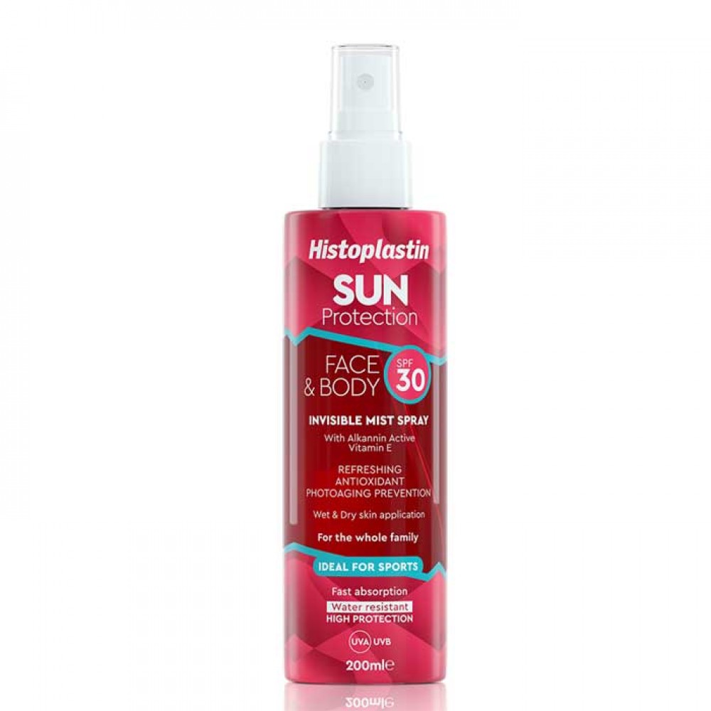 Histoplastin Sun Protection Face & Body Invisible Mist Spray 30+spf 200ml