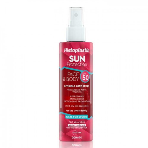 Histoplastin Sun Protection Face & Body Invisible Mist Spray 50+spf 200ml Histoplastin Sun Protection Face & Body Invisible Mist Spray 50+spf 200ml