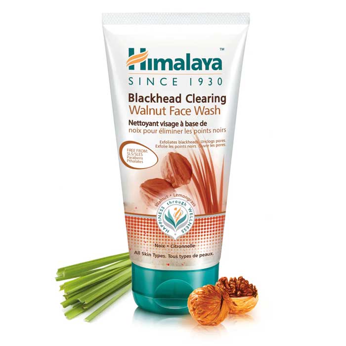 Blackhead Clearing Walnut Face Wash 150ml - Himalaya
