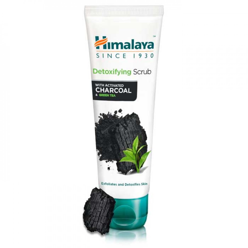 Detoxifying Face Scrub with Activated Charcoal and Green Tea 75 ml - Himalaya