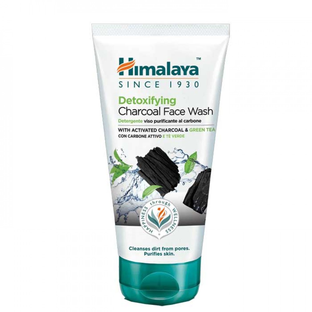 Detoxifying Face Wash with Activated Charcoal & Green Tea 150 ml - Himalaya