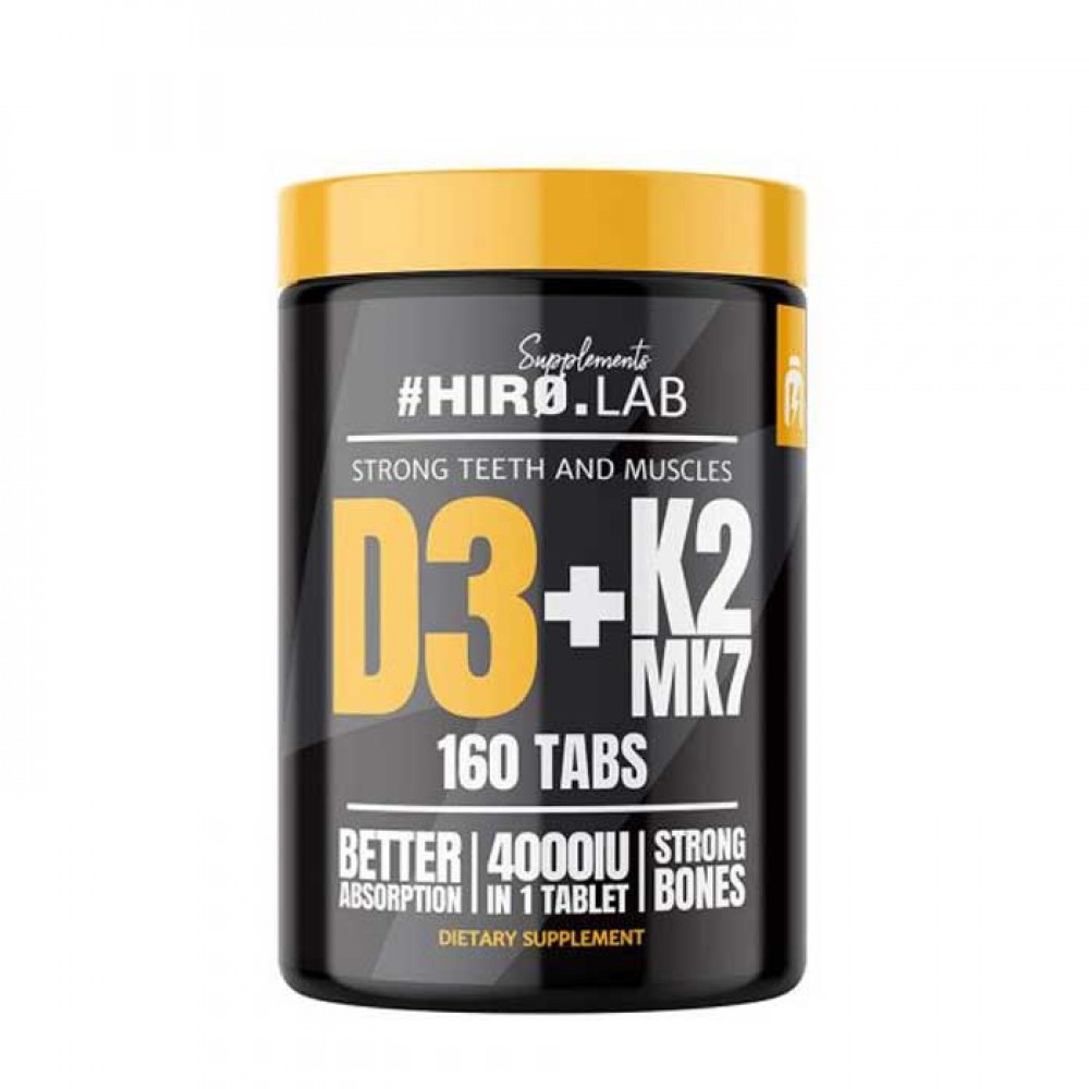Vitamin D3 4000IU + K2 MK7 160 tabs - HIRO.LAB