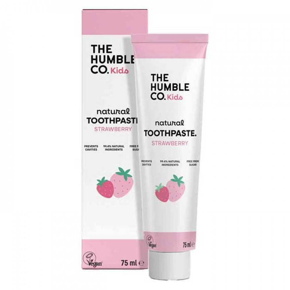 Kids Natural Toothpaste 75 ml Strawberry - The Humble Co