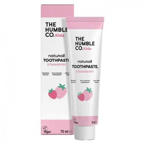 Kids Natural Toothpaste 75 ml Strawberry - The Humble Co